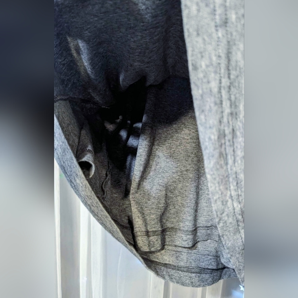 Organic Hand Loomed Cotton Dress Tunic Sweater Layered Gray Size Medium - Picture 3 of 4